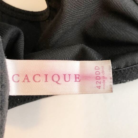 Cacique 42DDD Bra‎ Black Lane Bryant Plus Size Underwire Support Adjustable 7 - Picture 9 of 10